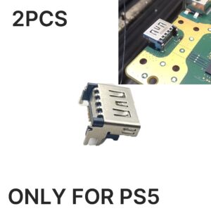 ZIYUETEK 2pcs HDMI Port Socket Interface Connector Replacement for Sony Playstation 5 PS5