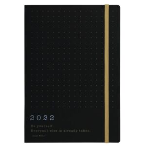 Letts Eco Writers A5 Week to View 2022 Black Kraft Diary