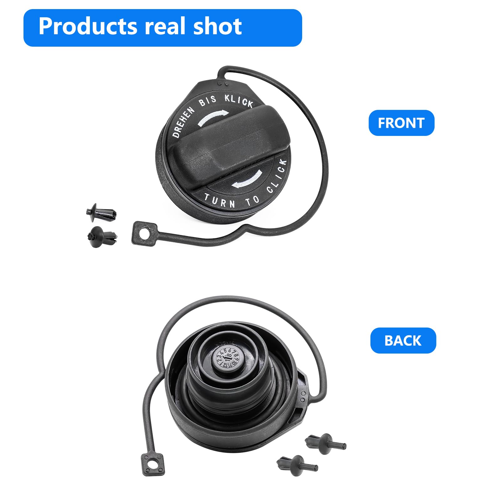 Gas Cap Fit For Porsche 911/Boxster/986/987/996/997/Cayman fuel Cap, 1997-2012 Porsche Boxster, 1998-2013 Porsche 911, 2006-2012 Porsche Cayman Fuel Cap Replace 99620124103 Porsche Gas Cap Tether