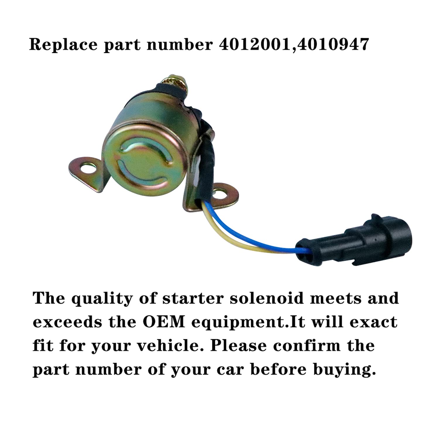 Starter Solenoid Relay Compatible with Polaris Ranger 400 500 570 700 800 Sportsman 500 700 800 RZR 4 S XP 570 800 900 Replace 401200 4010947