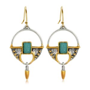 ja.s.jr vintage boho earrings gold drop dangle earrings for women