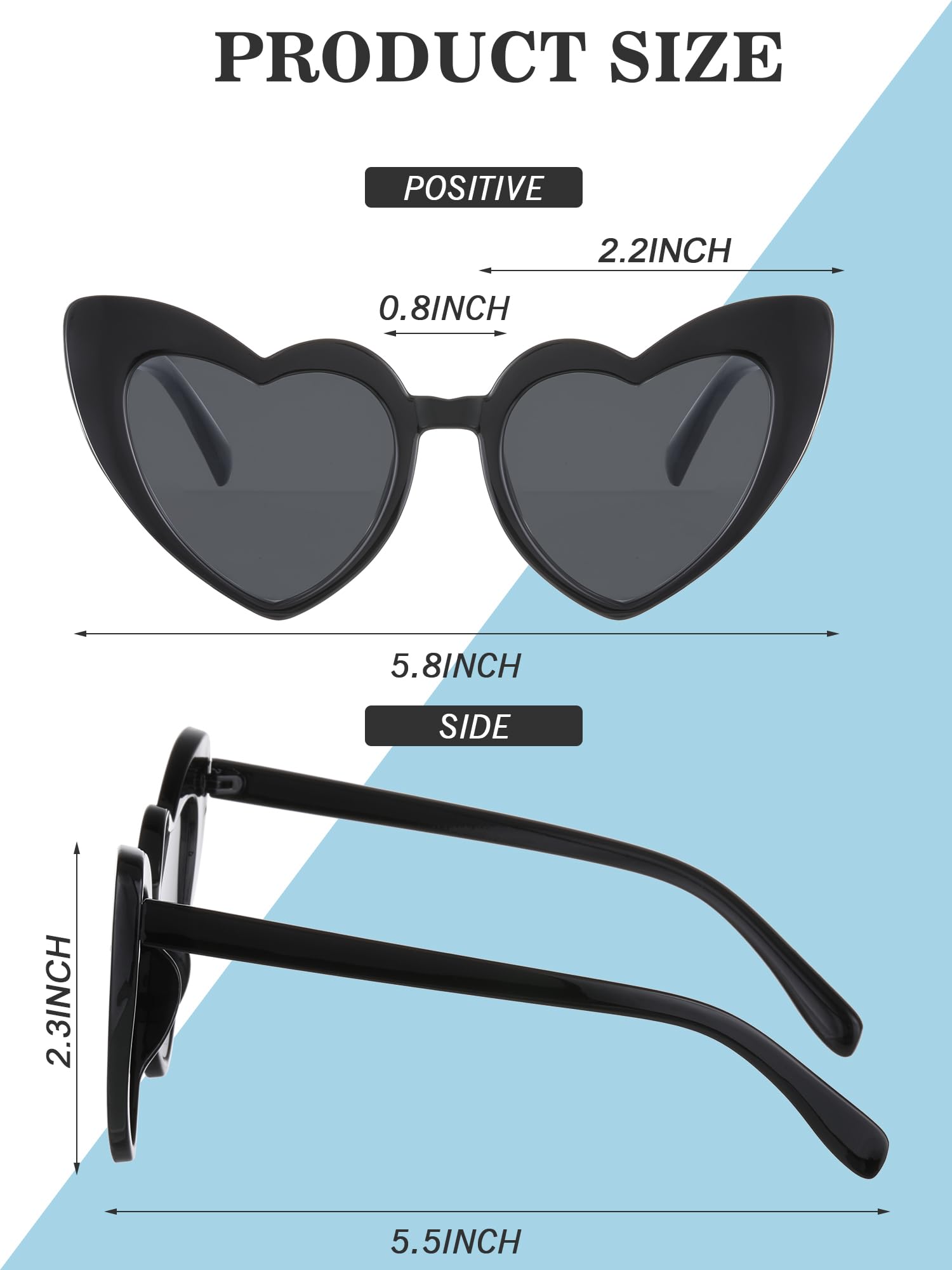 Weewooday 10 Pairs Heart Shaped Sunglasses Bachelorette Bridesmaid Sunglasses for Women Men Wedding Valentine Party(Black, White)