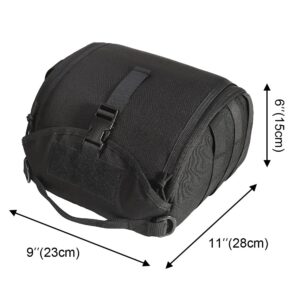 FARMSOLDIER Tactical Helmet Bag,Molle Helmet Bag Pack,Lightweight Padded Storage Bag for Carrying Airsoft Fast Motorcycle MICH Helmet Black