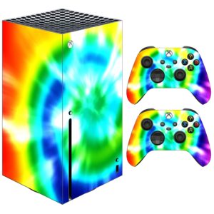 vwaq rainbow skin designed to fit xbox series x console and controllers - xsrsx2