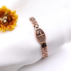 Jecanori Copper Bracelets for Women,Classic Magnetic Copper Bracelet,Valentine's Day Gifts with Sizing Tool(Liberty Series)