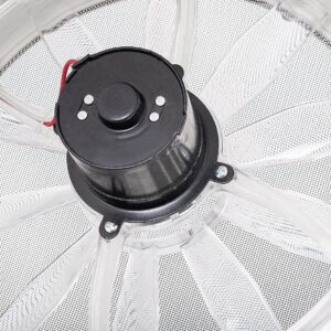 RVLOVENT 12V RV Roof Fan Vent 14'' 3 Speed Reversible Manual Lift Trailer Camper Van Lid (Smoke)…