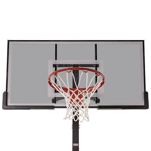 Silverback Ghost Basketball Goal with 60-Inch Tinted Tempered Glass Backboard