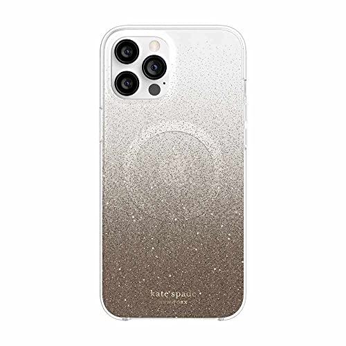 Kate Spade New York Protective Hardshell Case with MagSafe for iPhone 12 Pro Max - Champagne Glitter Ombre