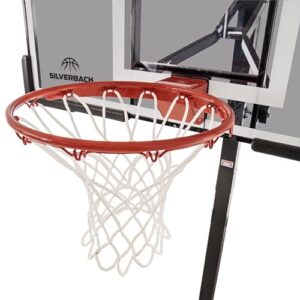 Silverback Ghost Basketball Goal with 60-Inch Tinted Tempered Glass Backboard