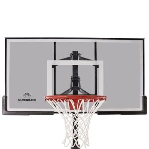 Silverback Ghost Basketball Goal with 60-Inch Tinted Tempered Glass Backboard