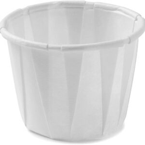 Vakly Disposable Paper Souffle Medicine Cups 3/4 oz [Pack of 500] – (0.75 Ounce) Small Cups for Medication Distribution, Pills, Tasting, Condiments, Food and Dessert Serving