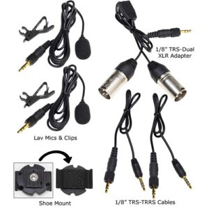 POLSE UWM-2 2-Person Camera-Mount Wireless Omni Lavalier Microphone System for Cameras and Smartphones (538 to 586 MHz)