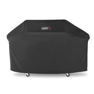 weber genesis 400 series premium grill cover, heavy duty and waterproof, fits grills up to 69 inches wide