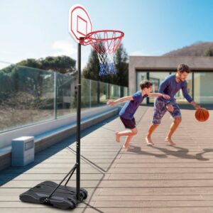 Ochine Basketball Hoop Basketball System Portable Basketball Goal Basketball Equipment with Adjustable Height 5.2ft to 7ft Backboard Stable Base and Wheels for Youth and Adults (Ship from USA)