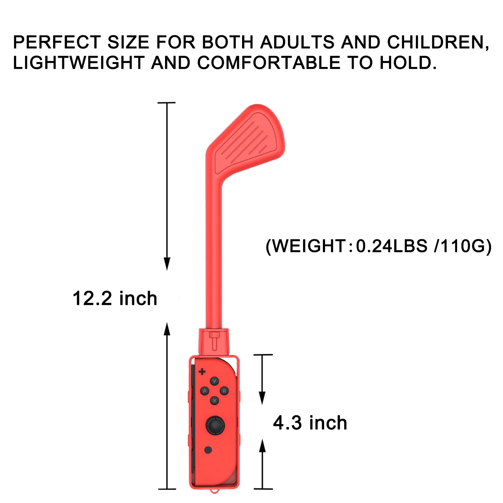 Golf Clubs，2 Pack Set，Compatible with Mario Golf: Super Rush , For Switch Game