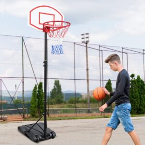 Ochine Basketball Hoop Basketball System Portable Basketball Goal Basketball Equipment with Adjustable Height 5.2ft to 7ft Backboard Stable Base and Wheels for Youth and Adults (Ship from USA)