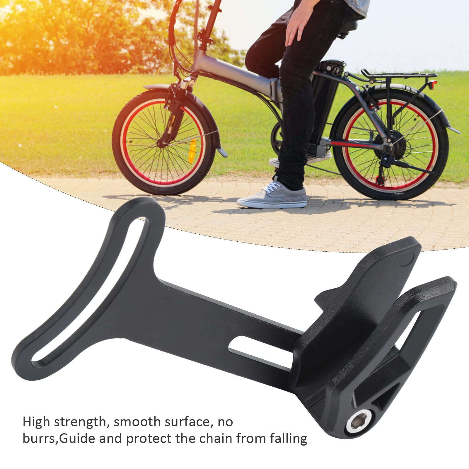 Keenso Bike Chain Guide, Aluminum Alloy Chain Guide Electric Bike Direct Mount Chain Gudie Chainring Bike Part