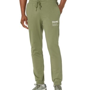 Spalding Men's Activewear Branded Jogger Sweatpant, Olivine, Large