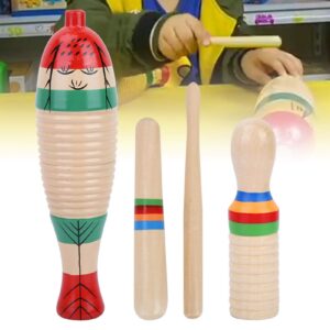 2 Sets Fish Style Guiro, Colorful Fish-Shaped Guiro, Exquisite Early Education Instrument for Developing Kids Music Potential