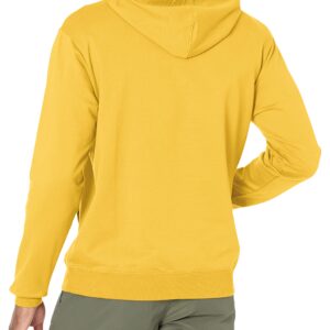 Spalding Men's Cotton French Terry Branded Hoodie, Spicy Mustard, Medium