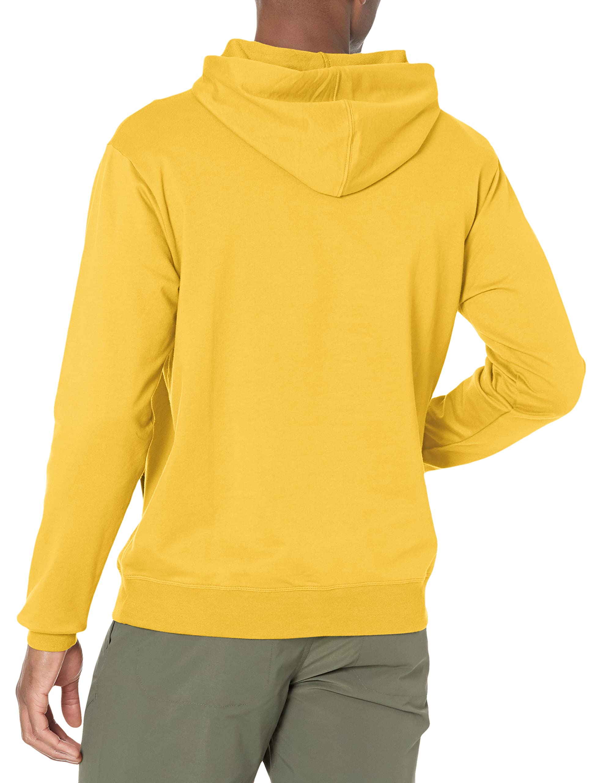 Spalding Men's Cotton French Terry Branded Hoodie, Spicy Mustard, Medium