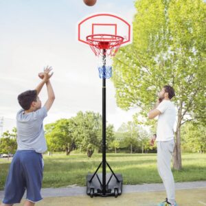 Ochine Basketball Hoop Basketball System Portable Basketball Goal Basketball Equipment with Adjustable Height 5.2ft to 7ft Backboard Stable Base and Wheels for Youth and Adults (Ship from USA)