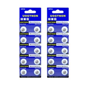 uogtnon 393 sr754w(sr754sw) 1.55v silver oxide watch battery (20 pack)