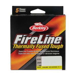 Berkley FireLine® Superline, Flame Green, 14lb | 6.3kg, 125yd | 114m Fishing Line, Suitable for Freshwater Environments