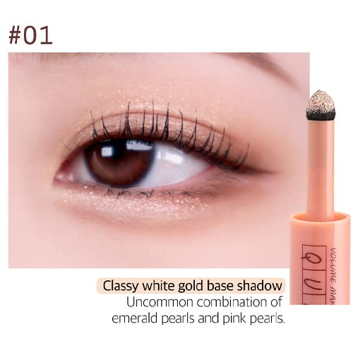 CORINGCO Shimmer Glitter Eye Maker Volume Eyeshadow Stick Quick-Hara Glitter Eye Makeup K-Beauty #01 Morning Sunlight Long Lasting Sparkle Glow Light