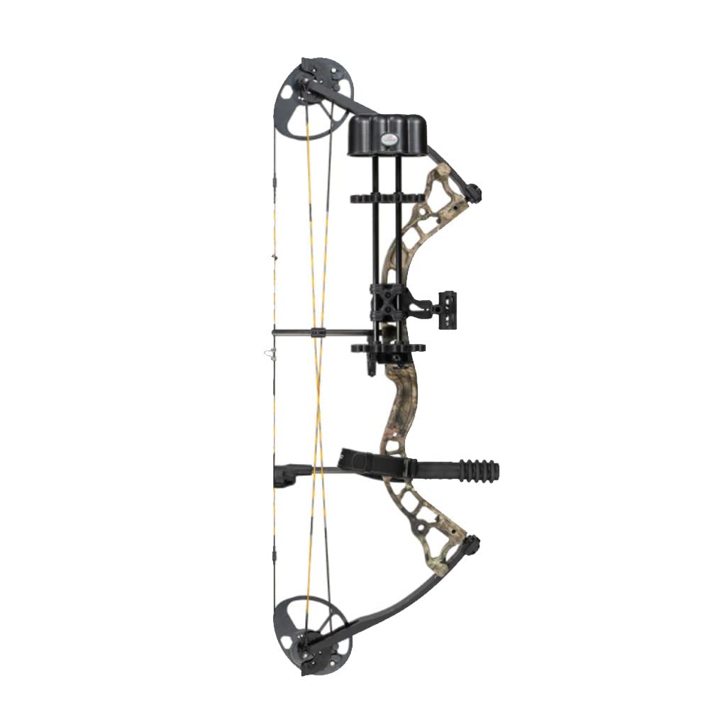 DIAMOND ARCHERY Infinite 305 Adjustable Fully Accessorized Hunting Compound Bow - 7-70 LBS Draw Weight, 19"-31" Draw Length, 305 FPS, Left Hand, Mossy Oak