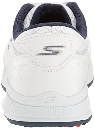 Skechers Men's Torque Sport Fairway Relaxed Fit Spiked Golf Shoe, White/Navy, 9.5