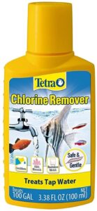 tetra chlorine remover 3.38 ounces, conditions aquarium water for use in aquariums, 100ml