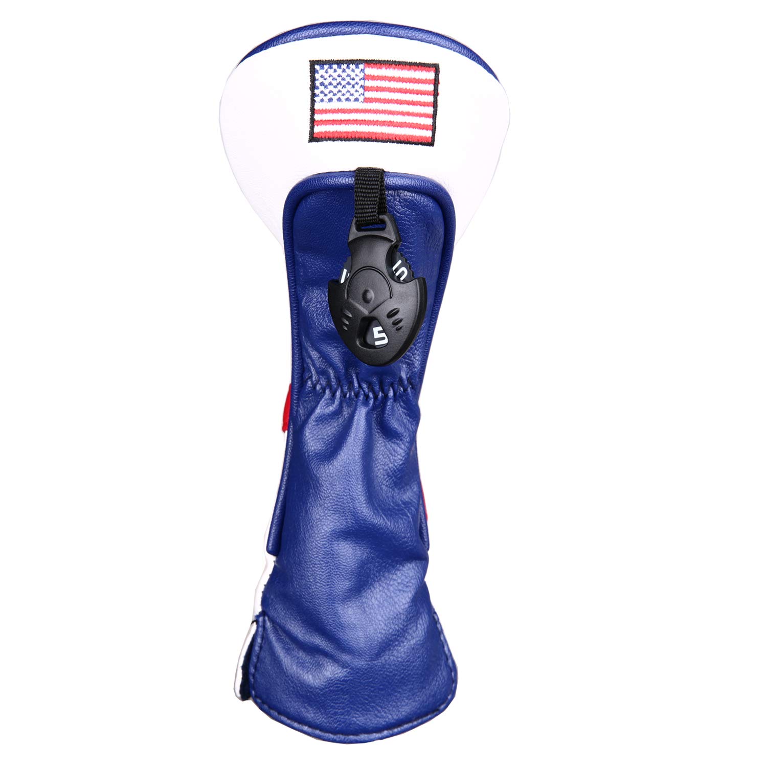 Golf Builder 3pcs/Set USA Stars and Stripes Golf Club Hybrid Head Covers Utility UT Covers with Adjustable Number Tag