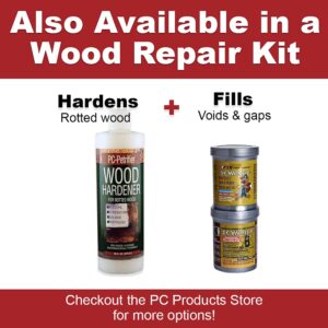 PC Products PC-Woody Wood Repair Epoxy Paste, Two-Part 24 oz in Two Cans, Tan 44330