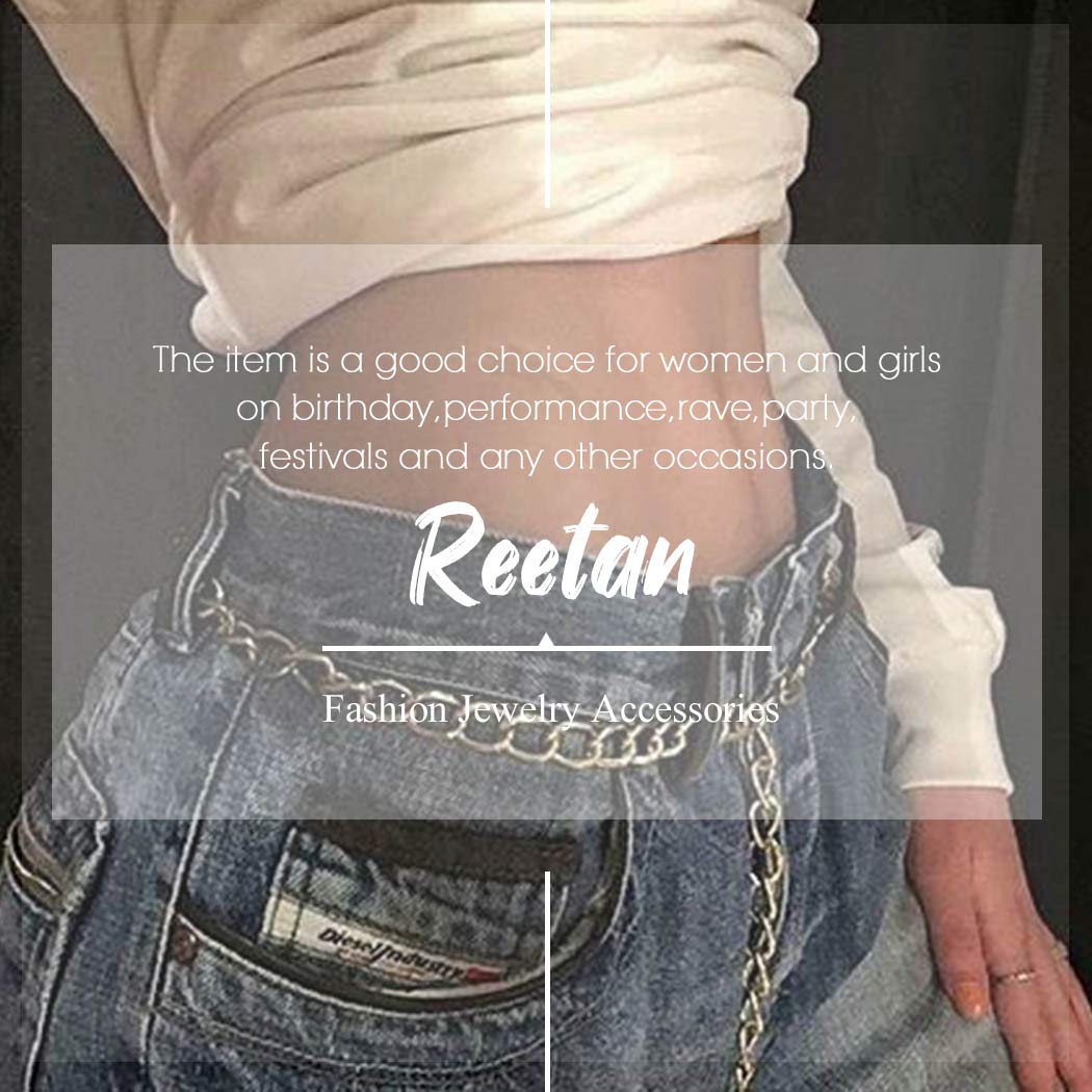 Reetan Pearl Belly Chain Gold Waist Chains Beach Bikini Waist Chain Belt Fashion Waist Accessories for Women and Girls