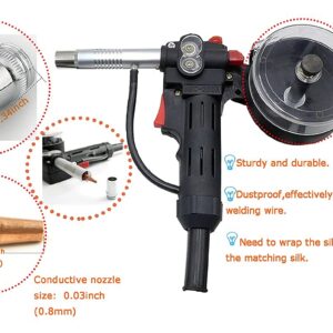 PreAsion Aluminum Spool Gun Fit Miller210 Spoolmate 3035 5M(16ft) Cable DC24V Welding Tool Welding Machine AccessoriesNot Original