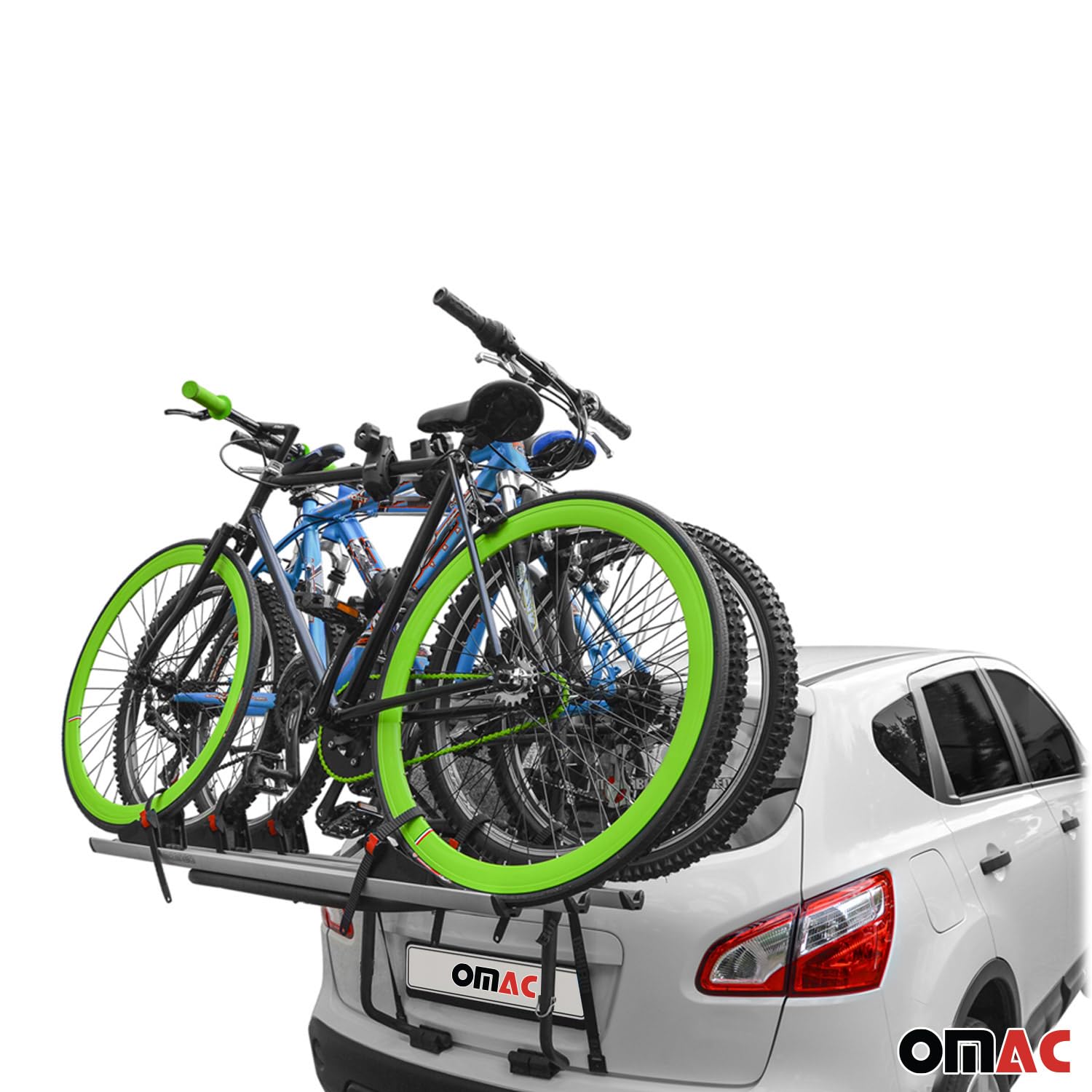 OMAC Bike Rack Hitch Mounted | Trunk Bicycle Car Racks Carrier Adjustable Hitches Suitable for E-Bikes | Automotive Exterior Accessories (3 Bikes)