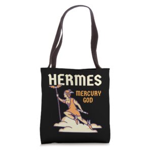 hermes god greek mythology - mercury god zeus son tote bag