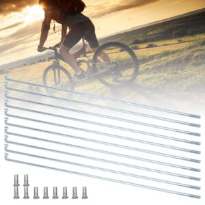 VGEBY 10pcs/Set 13G 80mm-310mm Mountain Bike Spokes Stainless Steel Spokes Bicycle Tricycle Accessories(190MM)