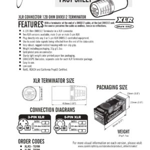 SIRS-E 2-Pack - CPoint DMXterminator XLR 5 Pin DMX Terminator 120 Ohm XLR5-TERM