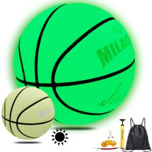 milachic women's glow in the dark basketball, size 6, 28.5"