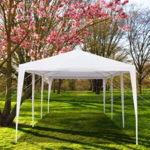 10x30 Feet Heavy Duty Canopy Tent - 8 Sides 2 Doors Waterproof Gazebos, Instant Shelter Beach Canopy for Wedding Camping Birthday Party (White)