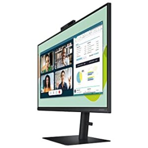 Samsung S40VA Series 24-Inch Computer Monitor, HDMI Monitor, 75Hz Monitor, IPS Monitor, Built-in Webcam, Built-in Speaker & Mic, FreeSync Premium (LS24A400VENXZA)