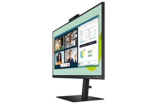 Samsung S40VA Series 24-Inch Computer Monitor, HDMI Monitor, 75Hz Monitor, IPS Monitor, Built-in Webcam, Built-in Speaker & Mic, FreeSync Premium (LS24A400VENXZA)