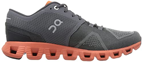 On Running Men's Cloud X Textile Synthetic Shoes, Rust/Rock, Size 13 M US