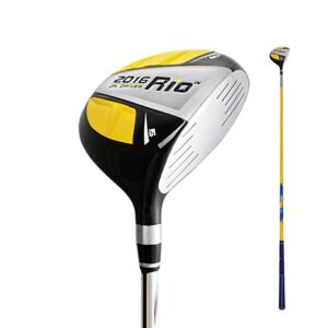 wood golf club kids 1# golf clubs rod golf wood driver fairway woods junior golf putter 32''-36'' for 3-12 years old girls boys (black&yellow,36'' for 9-12y)