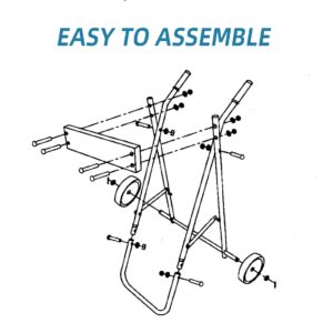 Outboard Boat Motor Stand, Engine Carrier Cart Dolly for Storage 2 - 40HP 165LBS Capacity for Yamaha Mercury Hidea