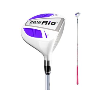 wood golf club kids 1# golf clubs rod golf wood driver fairway woods junior golf putter 32''-36'' for 3-12 years old girls boys (white&purple,32'' for 3-5y)