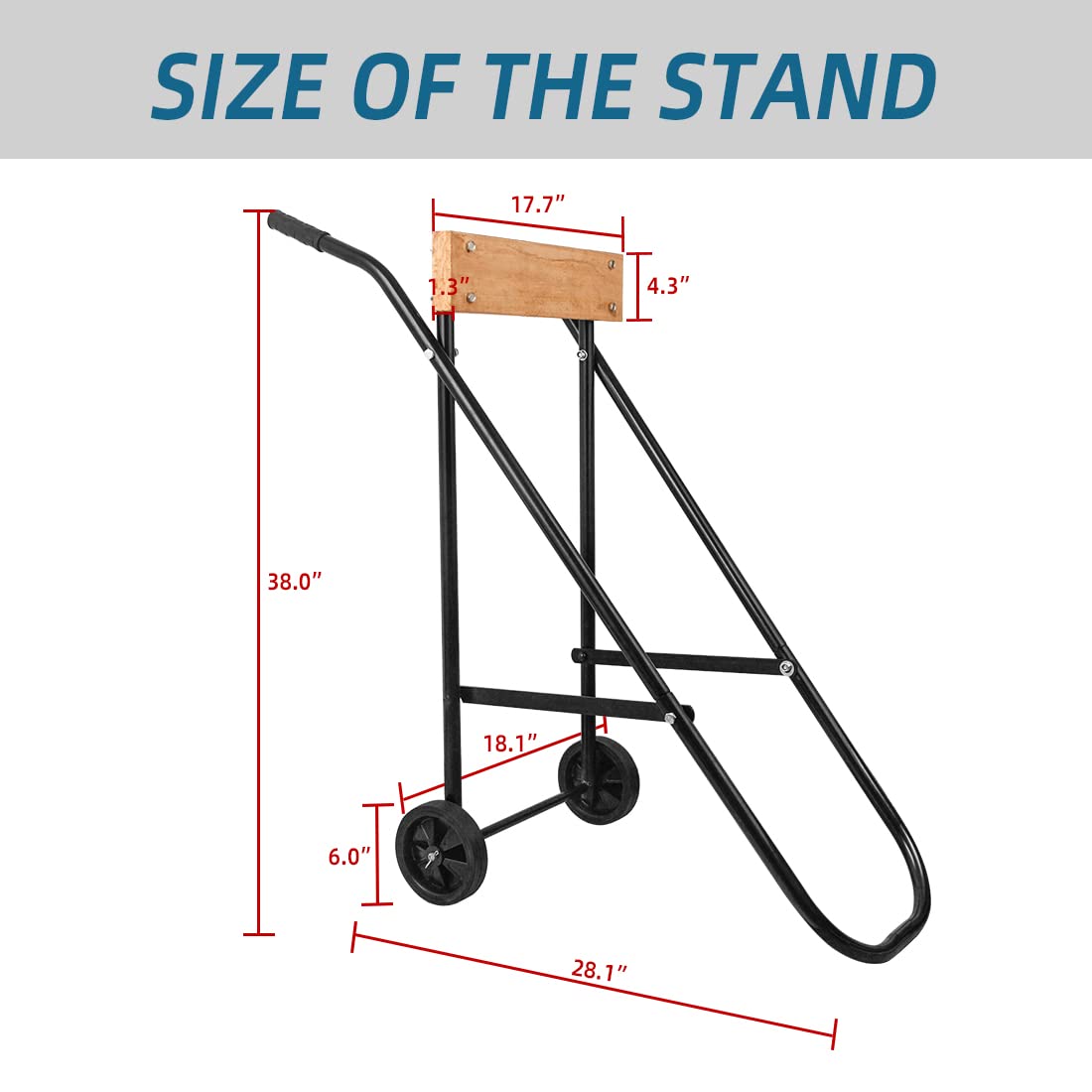 Outboard Boat Motor Stand, Engine Carrier Cart Dolly for Storage 2 - 40HP 165LBS Capacity for Yamaha Mercury Hidea