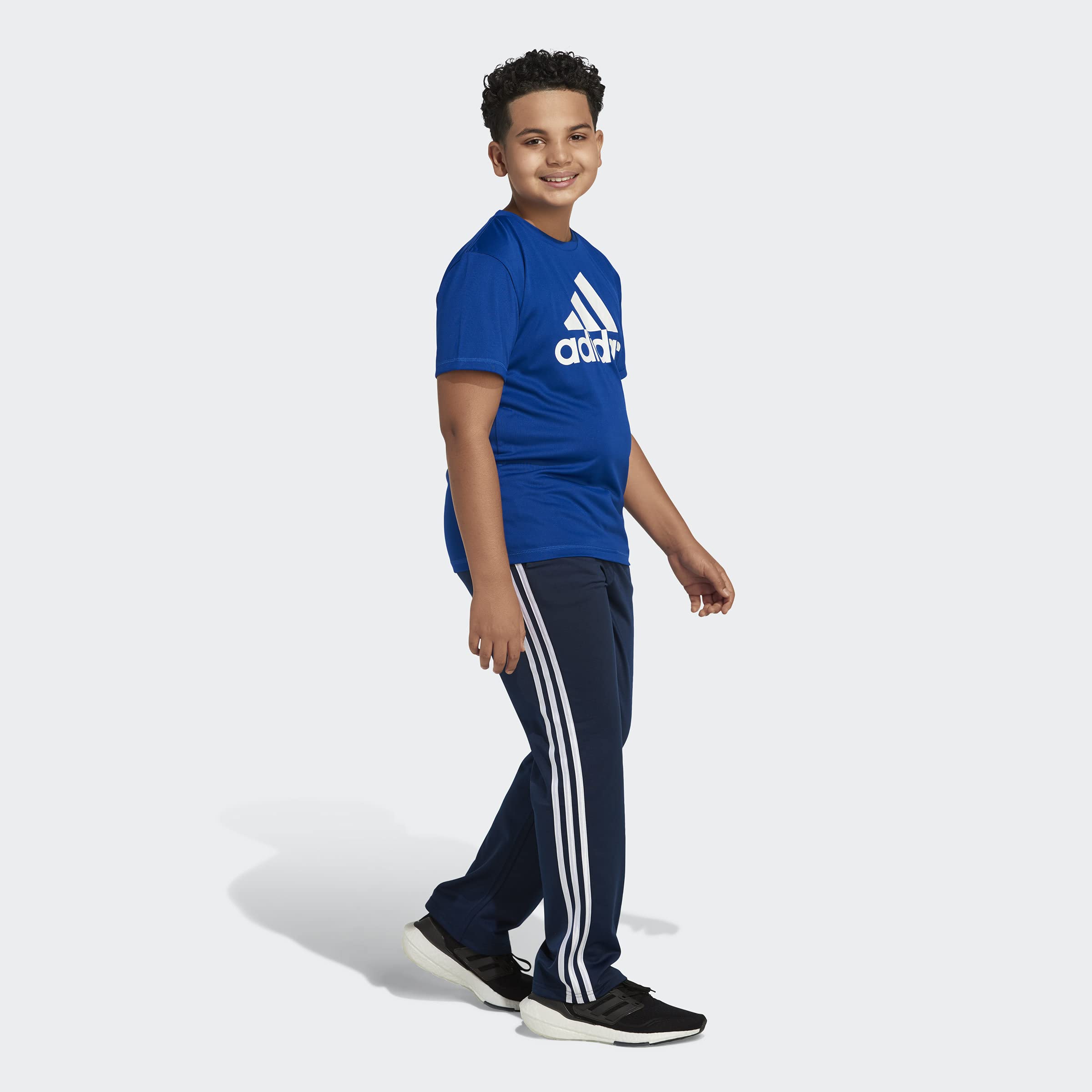 adidas boys Short Sleeve Aeroready Performance Logo Tee T-shirt T Shirt, Team Royal Blue, Large US